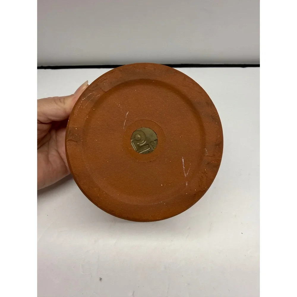 EV 12 Made in Italy Terracotta Planter Pot Glazed Interior Italian Pottery Brown
